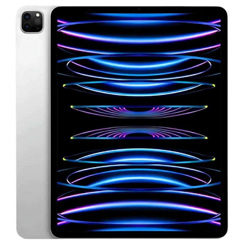 Apple iPad Pro 4th gen 11-inch M2 Wi-Fi in Silver, showcasing the front display and smooth silver back with dual rear cameras